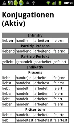 German Verbs android App screenshot 0