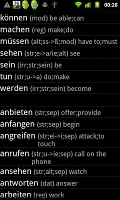 German Verbs android App screenshot 3