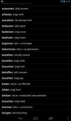 German Verbs android App screenshot 5